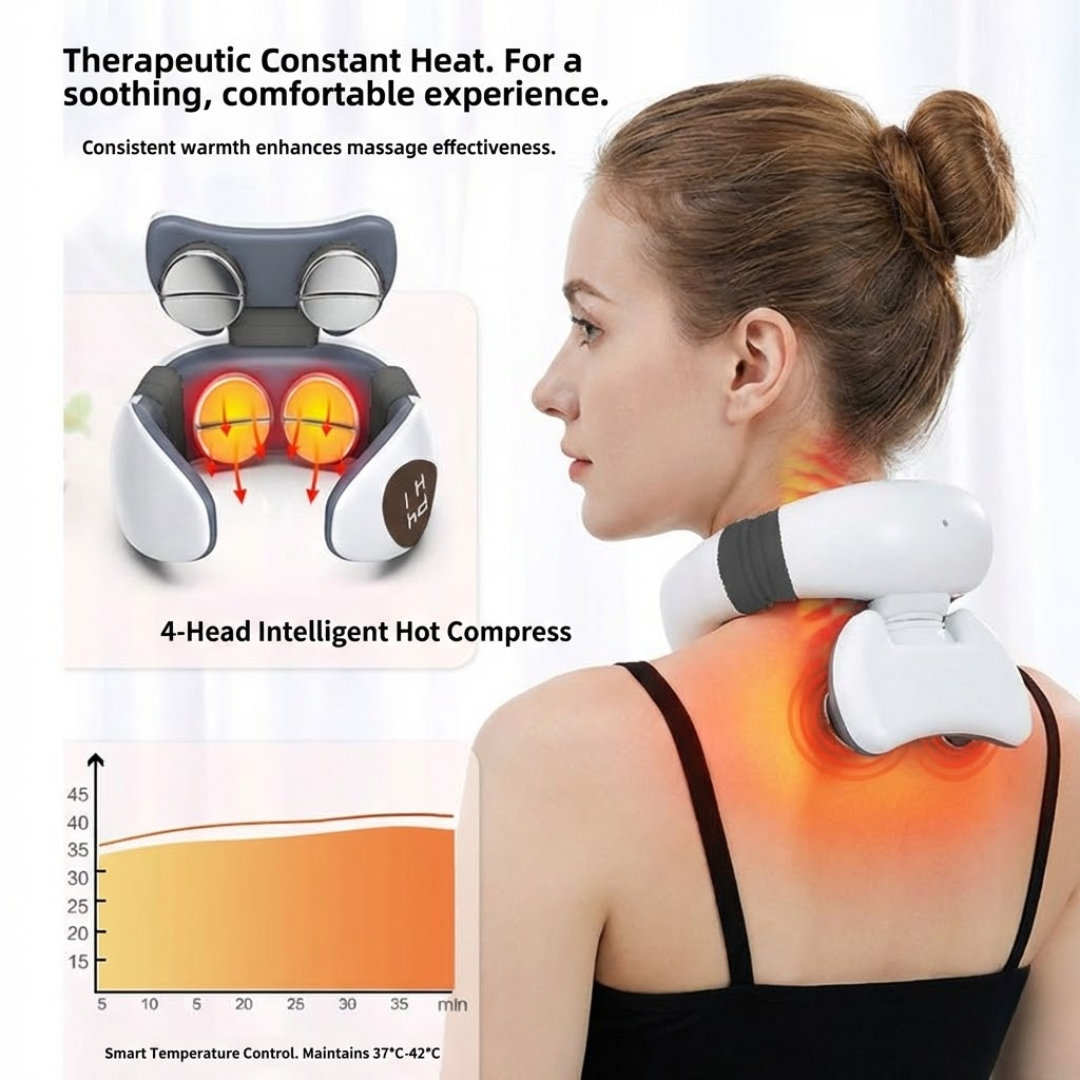 Adjustable Heat Neck Support Massager
