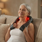 QX-214 Heated Shiatsu Neck & Back Massager with 16 Nodes – Deep Kneading Shoulder & Lumbar Massage Pillow