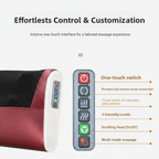 Heated Shiatsu Neck & Back Massager with 6 Rotating Nodes – Electric Plug-In Shoulder & Waist Massage Pillow