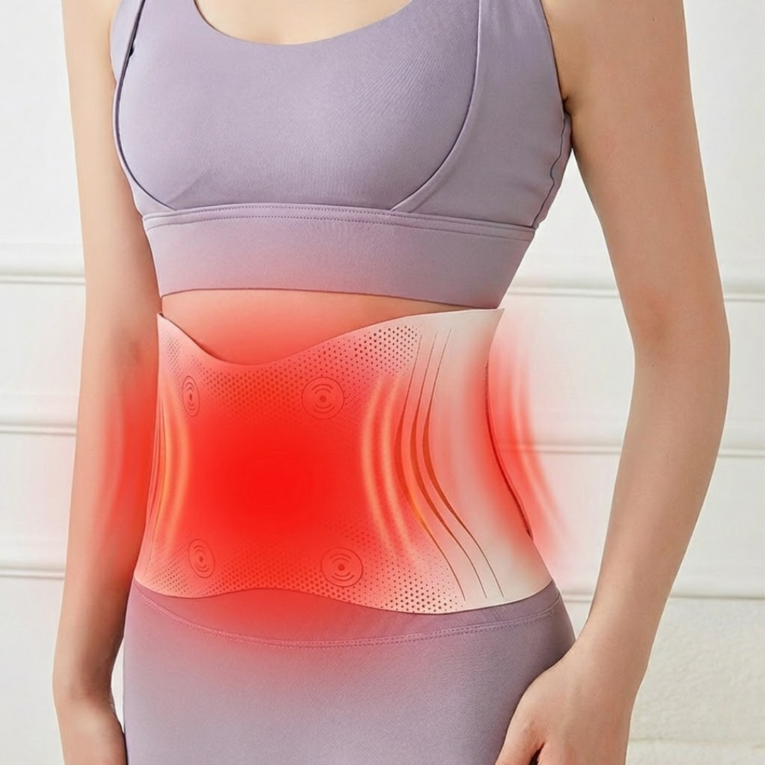 Rechargeable Massage Belt Electric Micro-current Heat Therapy Muscle Relaxation Portable