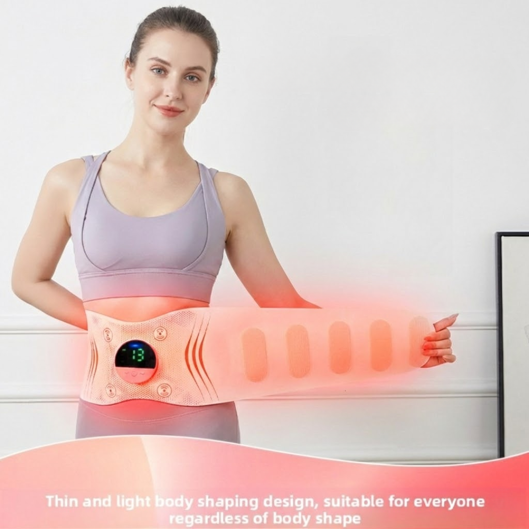 Rechargeable Massage Belt Electric Micro-current Heat Therapy Muscle Relaxation Portable